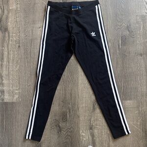 Adidas Originals Logo 3-Stripes Leggings Y2K Black Small